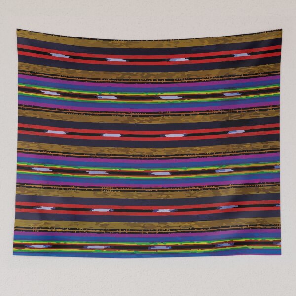Item preview, Mexican blanket multicolor stripes poncho serape designed and sold by T-Mex.