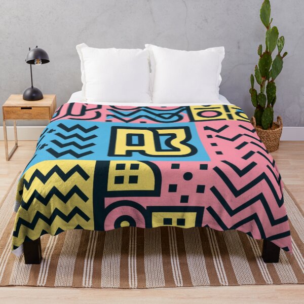 Item preview, Retro Neon Revival: 1980s Geometric Pattern designed and sold by FemmeFlair.