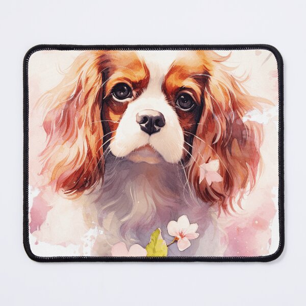 Item preview, Pink Floral Cavalier King Charles Spaniel designed and sold by TheAnimalZ00.