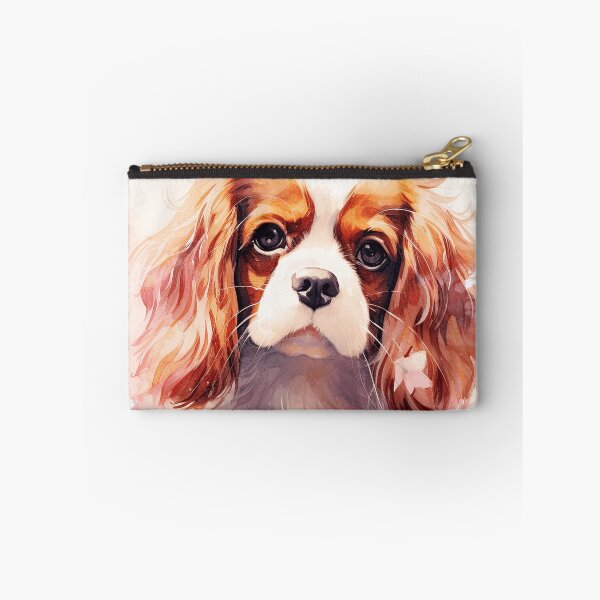 Item preview, Pink Floral Cavalier King Charles Spaniel  designed and sold by TheAnimalZ00.
