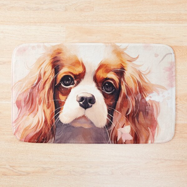 Item preview, Pink Floral Cavalier King Charles Spaniel  designed and sold by TheAnimalZ00.