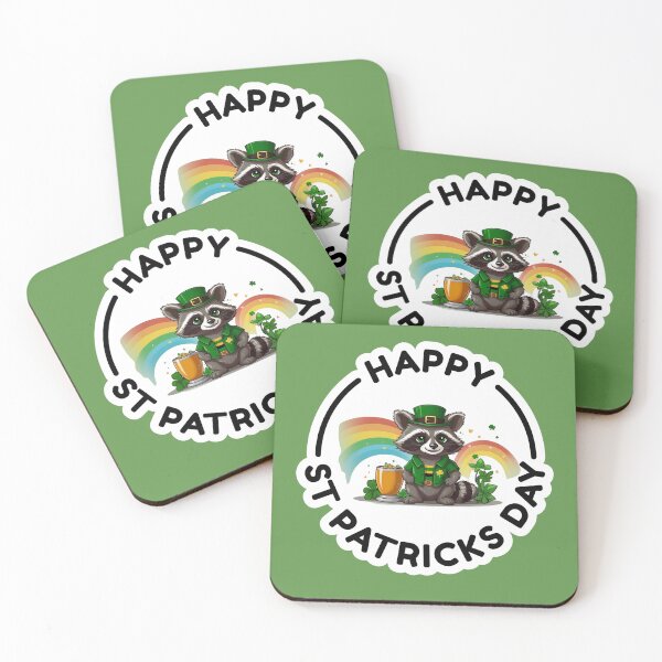 Item preview, Happy St Patricks Day - Funny Patrick's Day Lucky Raccoon designed and sold by Raccoon's World.