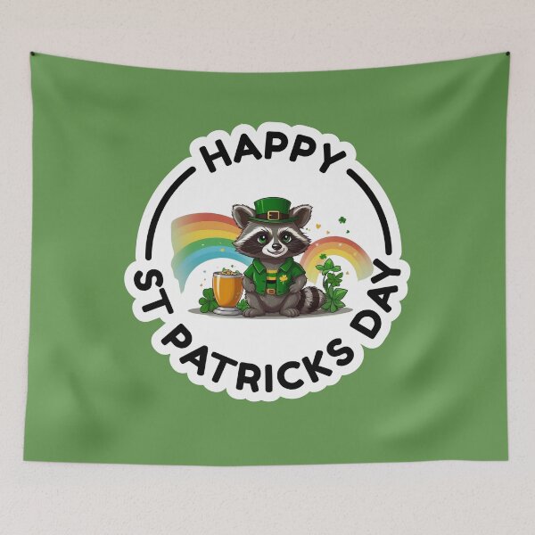 Item preview, Happy St Patricks Day - Funny Patrick's Day Lucky Raccoon designed and sold by Raccoon's World.