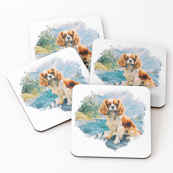 Item preview, Cavalier King Charles Spaniel In The Mountains designed and sold by TheAnimalZ00.