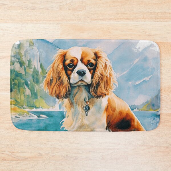 Item preview, Cavalier King Charles Spaniel In The Mountains designed and sold by TheAnimalZ00.
