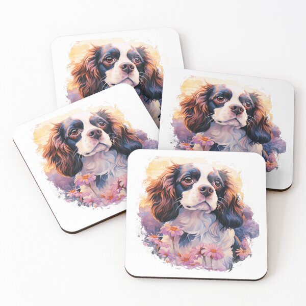 Artikelvorschau, Cavalier King Charles Spaniel mit Blumen entworfen und verkauft von TheAnimalZ00.