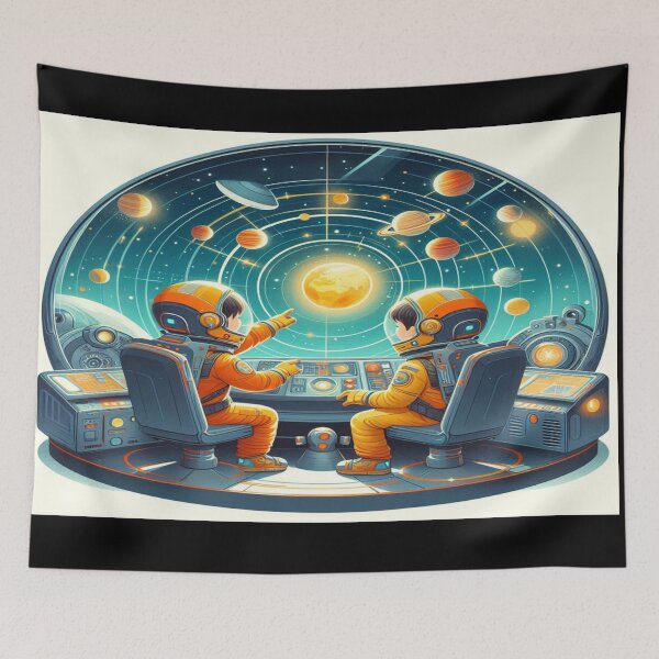 Aperçu de l'œuvre Art mural et puzzle Space Command 6 pour enfants créée et vendue par Cupideros.