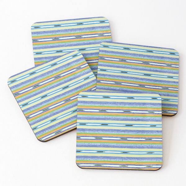 Item preview, Aquamarine mexican poncho fabric bright serape blanket designed and sold by T-Mex.