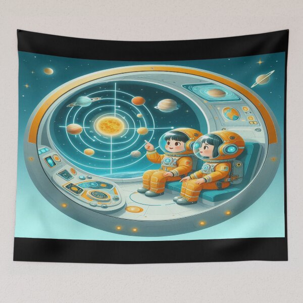 Aperçu de l'œuvre Art mural et puzzle Space Command 7 pour enfants créée et vendue par Cupideros.