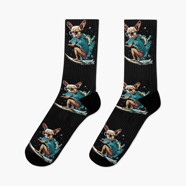Item preview, Chihuahua dog surfing in the waves designed and sold by Furrifico.