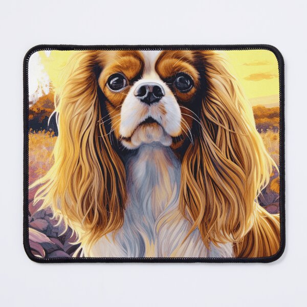 Item preview, Blenheim Cavalier King Charles Spaniel with Flowers designed and sold by TheAnimalZ00.