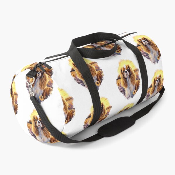 Item preview, Blenheim Cavalier King Charles Spaniel with Flowers designed and sold by TheAnimalZ00.