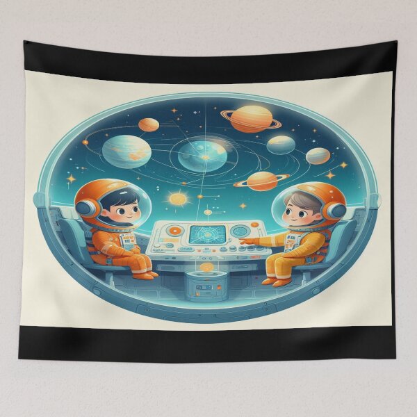Aperçu de l'œuvre Copie de l'art mural et du puzzle Space Command 8 pour enfants créée et vendue par Cupideros.
