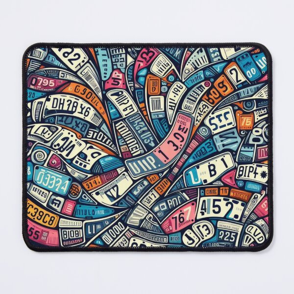 Item preview, Ride in Style: License Plate Pattern designed and sold by Rui Fernandes.