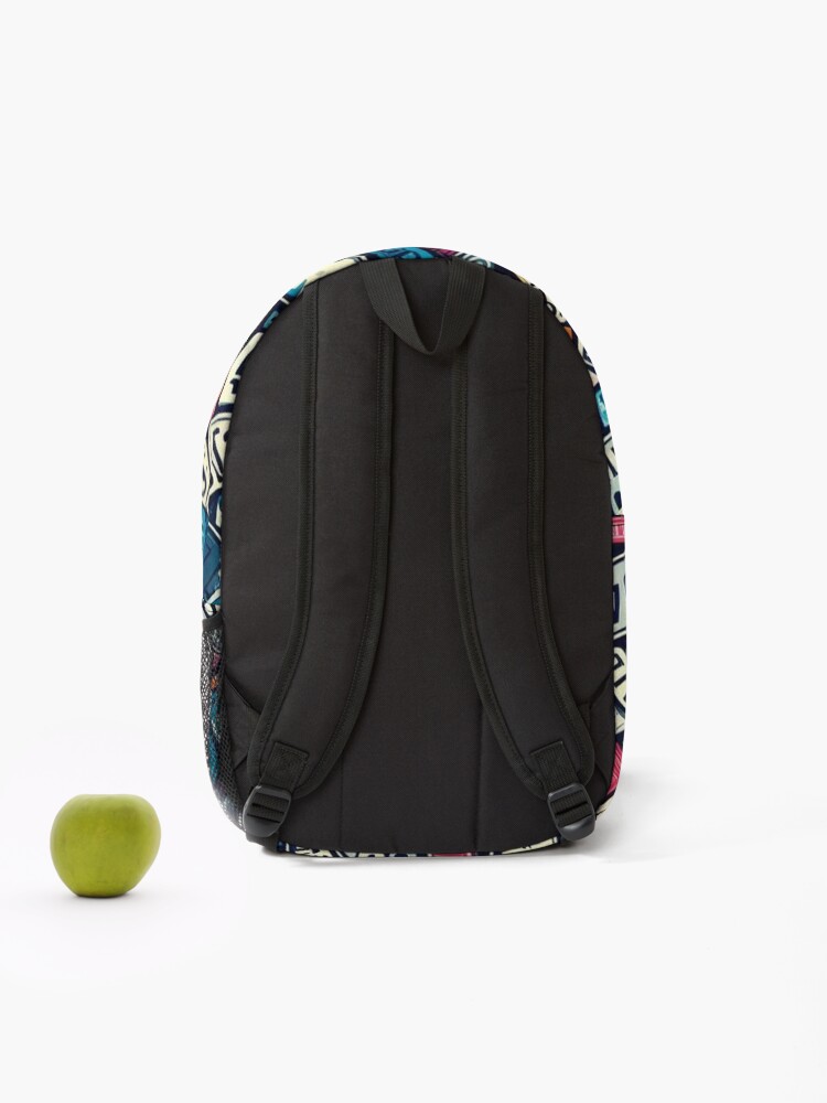Thumbnail 2 of 3, Backpack, Ride in Style: License Plate Pattern designed and sold by RuiFernandes.