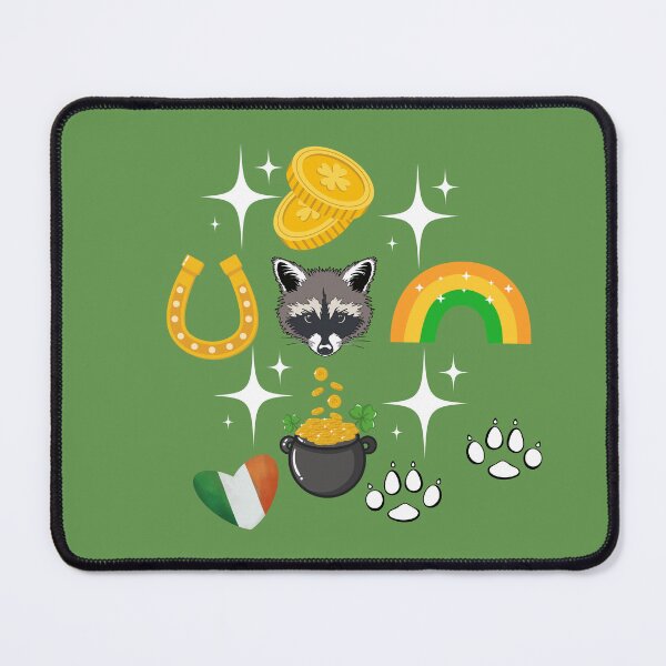 Item preview, St Patrick's Day Raccoon Patern designed and sold by Raccoon's World.
