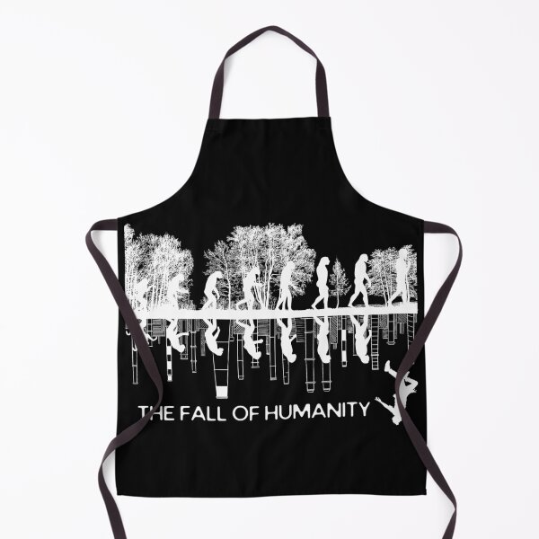 Item preview, White, The fall of humanity, AI, black humor, Evolution, designed and sold by GOLDENGARDENART.