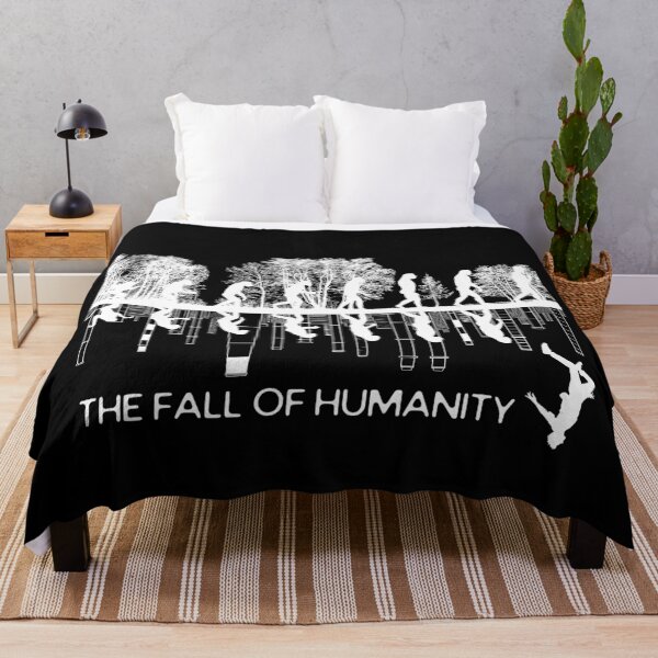 Item preview, White, The fall of humanity, AI, black humor, Evolution, designed and sold by GOLDENGARDENART.
