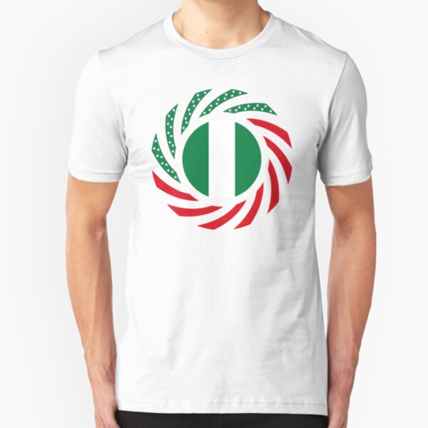 Nigerian American Multinational Patriot Flag Series Slim Fit T-Shirt