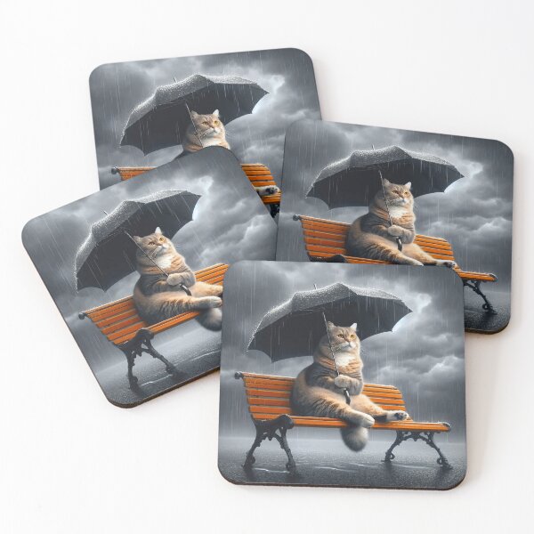 Item preview, Cat In The Rain Under Umbrella designed and sold by OCNau.