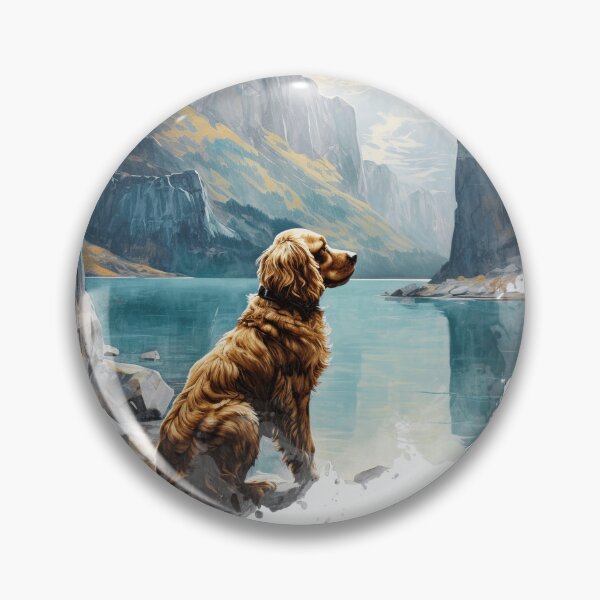 Item preview, Cocker Spaniel Mountain Illustration designed and sold by TheAnimalZ00.