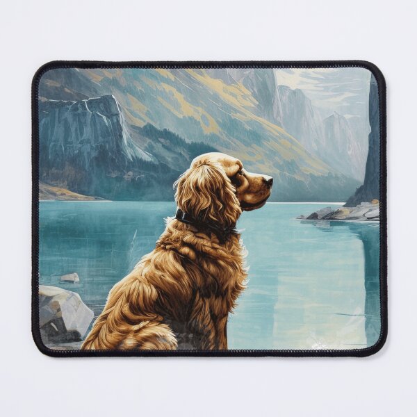 Item preview, Cocker Spaniel Mountain Illustration designed and sold by TheAnimalZ00.