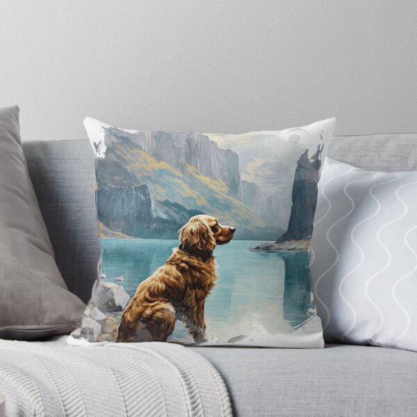 Item preview, Cocker Spaniel Mountain Illustration designed and sold by TheAnimalZ00.