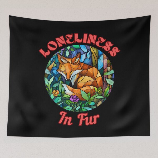 Item preview, Loneliness in Fur. retro fox designed and sold by FoxVibes.