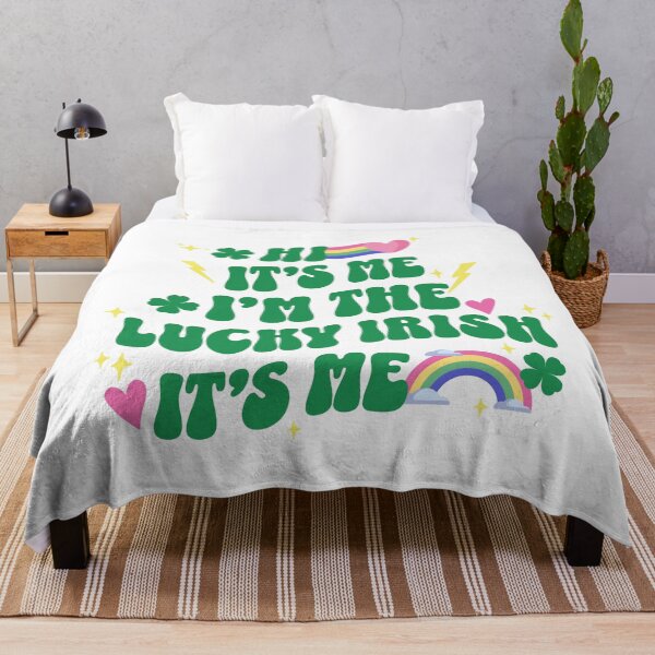 Item preview, Retro Vintage Pop Art Bubbly I'm The Lucky Irish Announcement designed and sold by franzandsabina.