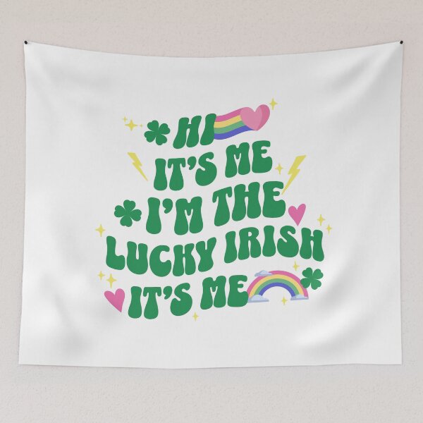 Item preview, Retro Vintage Pop Art Bubbly I'm The Lucky Irish Announcement designed and sold by franzandsabina.