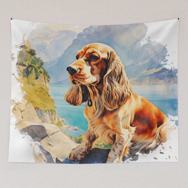 Item preview, Cute Cocker Spaniel Illustration designed and sold by TheAnimalZ00.