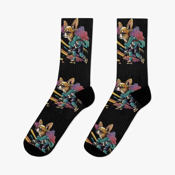 Item preview, chihuahua dog playing hockey designed and sold by Furrifico.