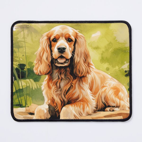 Item preview, Watercolor Cocker Spaniel Lake Illustration designed and sold by TheAnimalZ00.