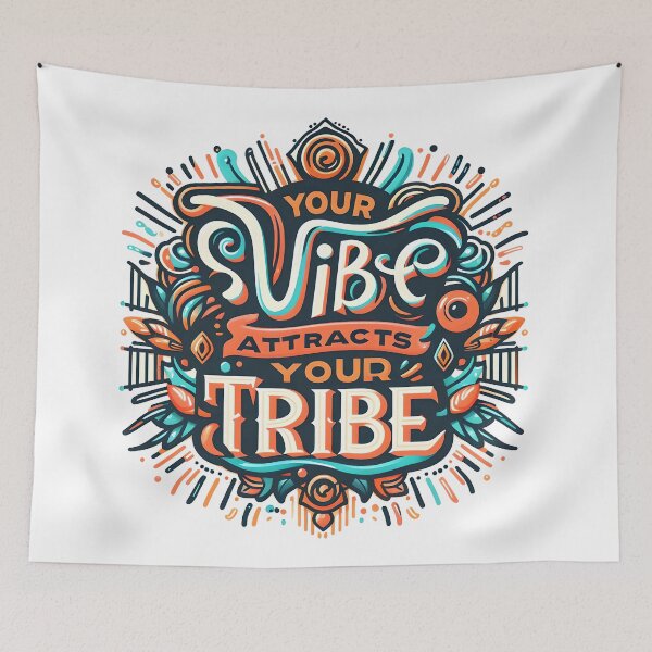 Item preview, Your vibe attracts your tribe, typography designed and sold by maxmaj.