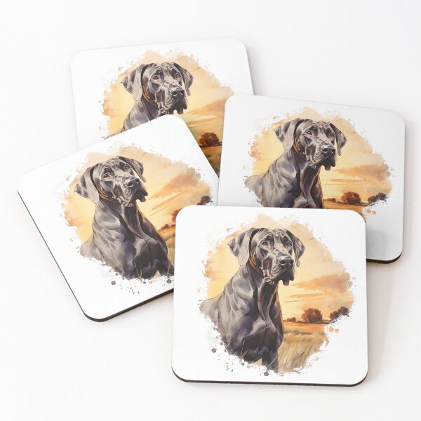 Item preview, Black Great Dane Illustration designed and sold by TheAnimalZ00.