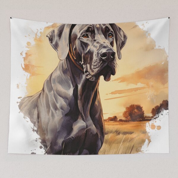 Item preview, Black Great Dane Illustration designed and sold by TheAnimalZ00.