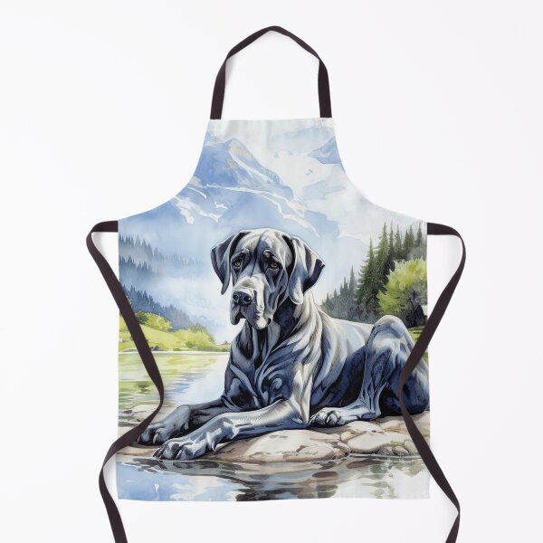 Item preview, Blue Great Dane Mountain Illustration designed and sold by TheAnimalZ00.