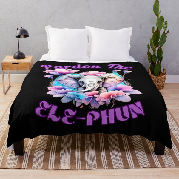 Item preview, Pardon The Ele-Phun. elephant portrait designed and sold by ElephantVibes.