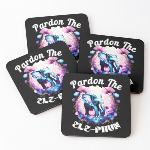 Item preview, Pardon The Ele-Phun. watercolor elephant designed and sold by ElephantVibes.
