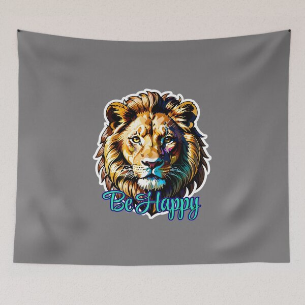 Item preview, A Majestic Lion - Be Happy Quote designed and sold by TheArtOfPat.