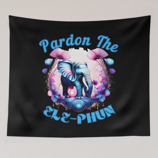 Item preview, Pardon The Ele-Phun Flower elephant designed and sold by ElephantVibes.