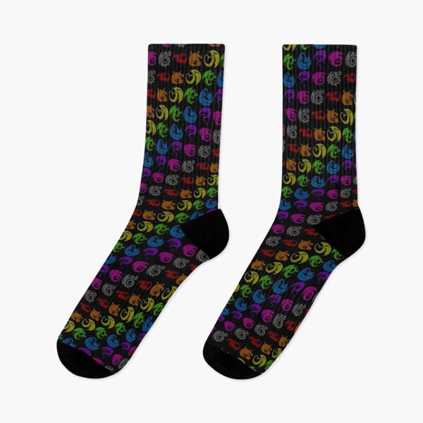 Item preview, Colorful Rainbow Emblem Signets on Black designed and sold by IncoherentFab.
