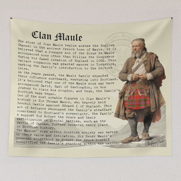 Item preview, Maule Scottish Clan History  designed and sold by BagTown Clans.