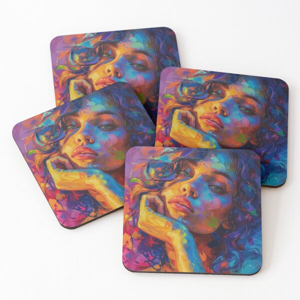 Item preview, Colored Woman Portrait designed and sold by Obsidian Ink by Wilshire.
