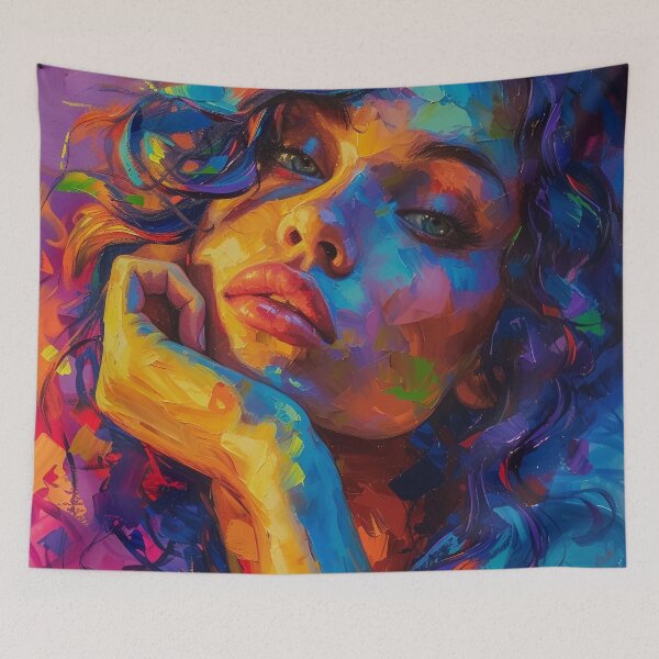 Item preview, Colored Woman Portrait designed and sold by Obsidian Ink by Wilshire.