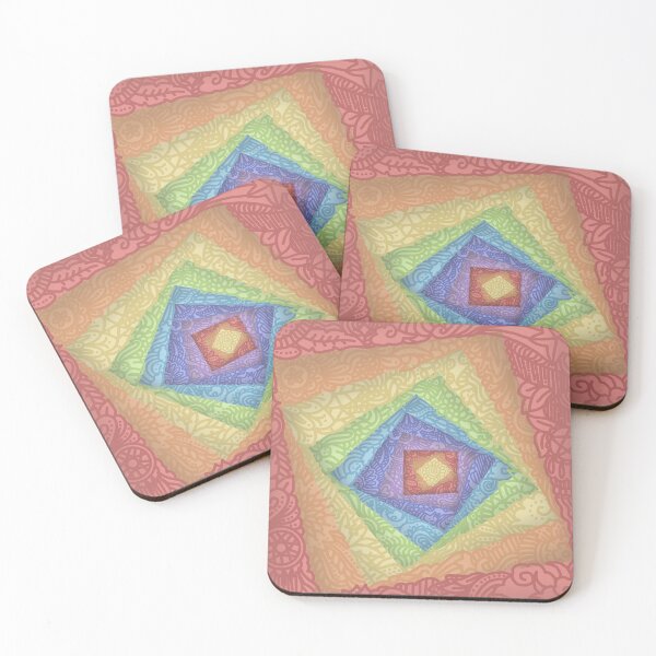 Item preview, TURNING MANDALA SQUARE designed and sold by ulricateodoro.