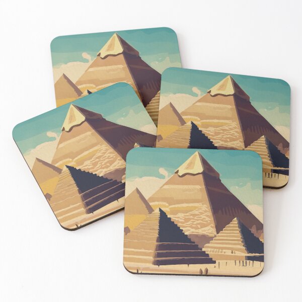 Item preview, Pyramids of Giza Egyptian Landscape Travel Art designed and sold by TheJoeyStudio.