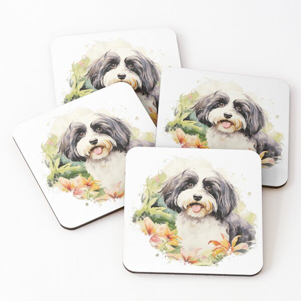 Item preview, Cute Havanese Floral Illustration designed and sold by TheAnimalZ00.