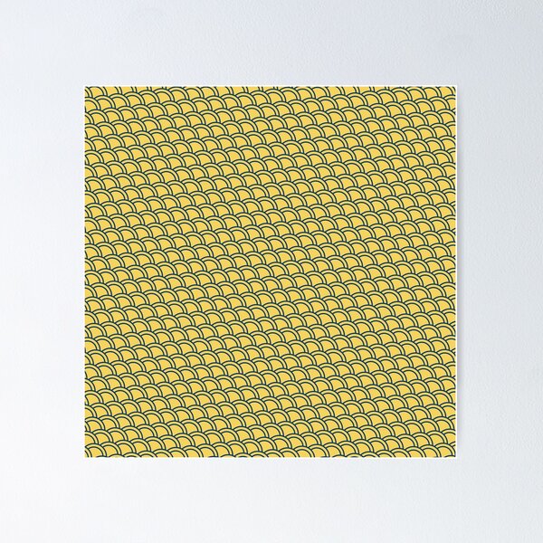 Item preview, Yellow Canvas Blue Double Arch Scales Boundless Decor designed and sold by Alchemy-A-La-G.