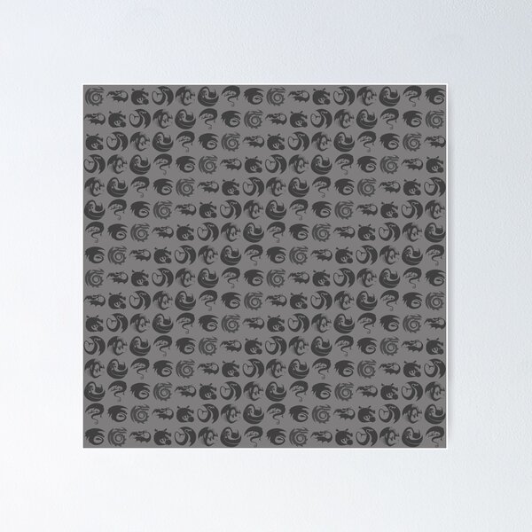 Item preview, Dark Emblem Signets on Gray designed and sold by IncoherentFab.